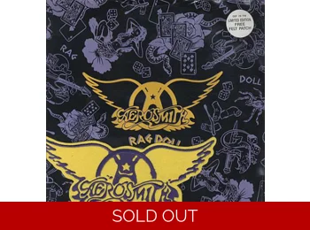 Aerosmith ‎– Rag Doll - UK Limited Edition 3 Track 12" c/w Free Felt Patch& Hype Sticker